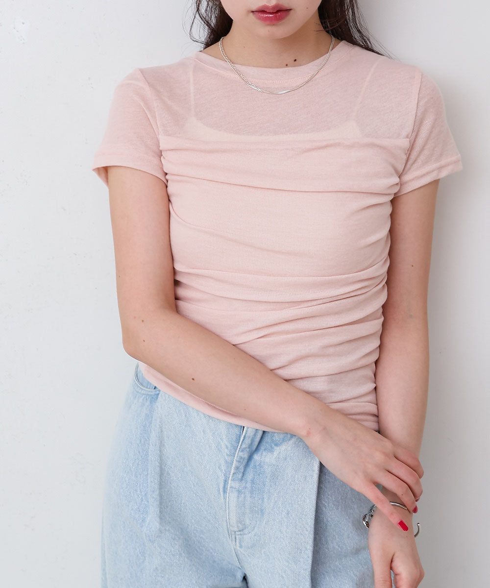 ドレープニットトップス