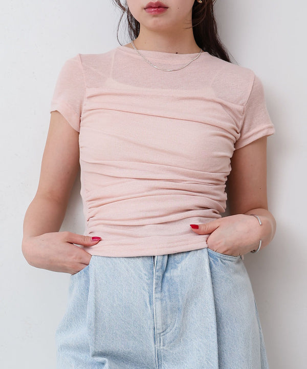 ドレープニットトップス