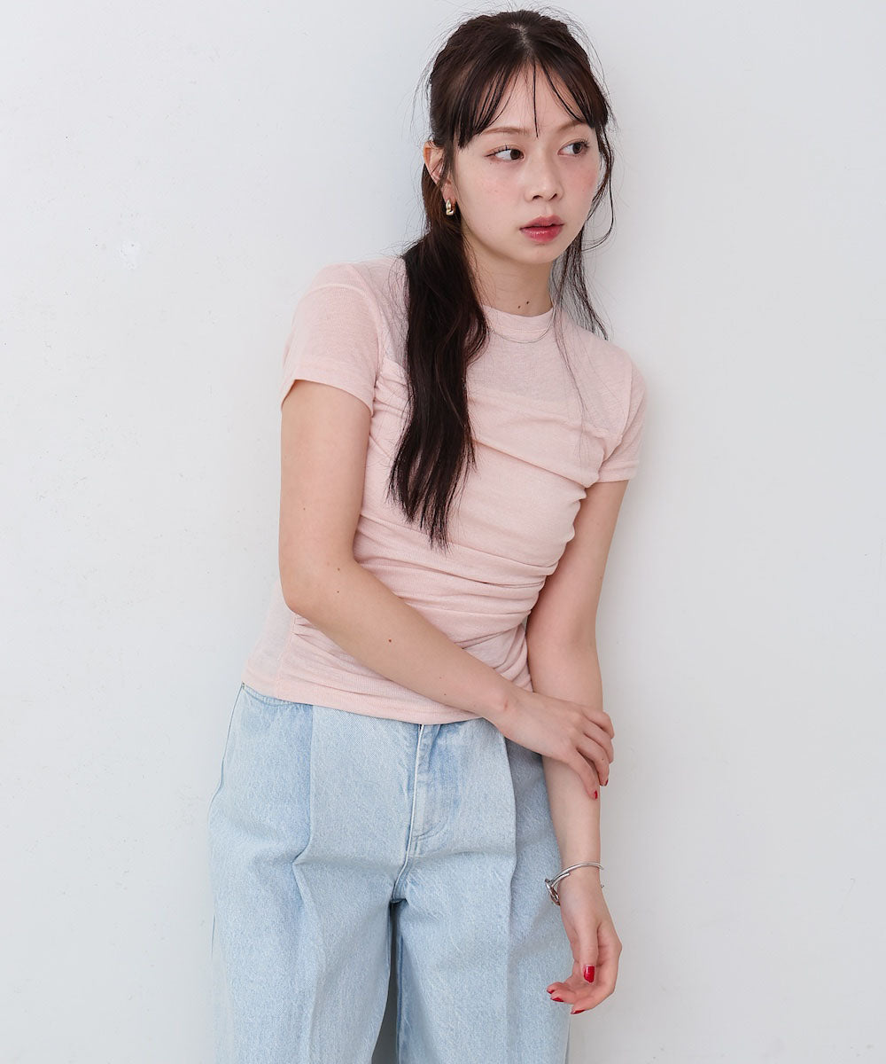 ドレープニットトップス