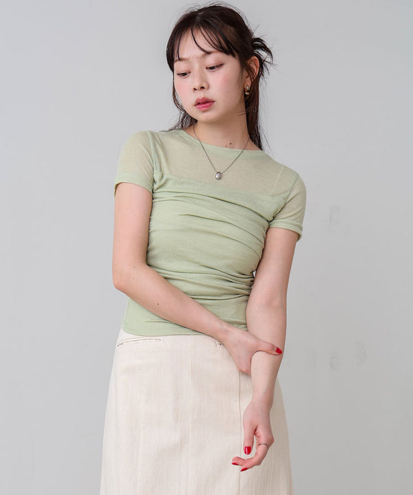 ドレープニットトップス