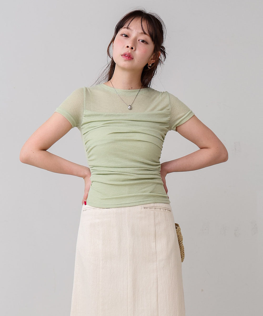 ドレープニットトップス