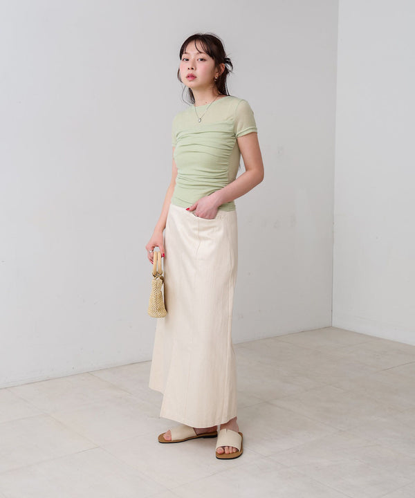 ドレープニットトップス