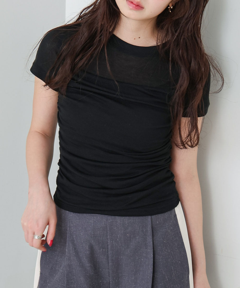 ドレープニットトップス