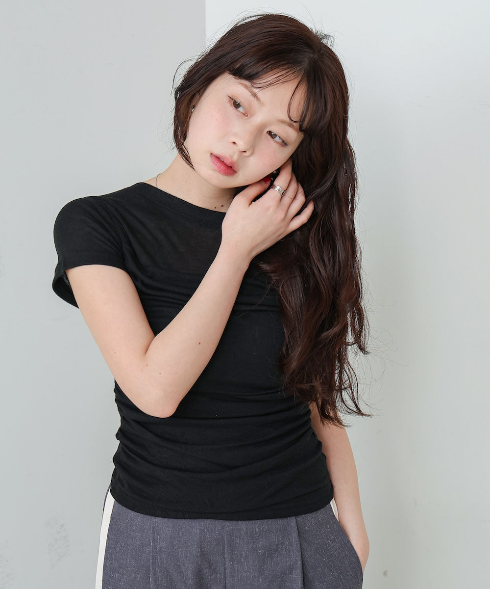 ドレープニットトップス