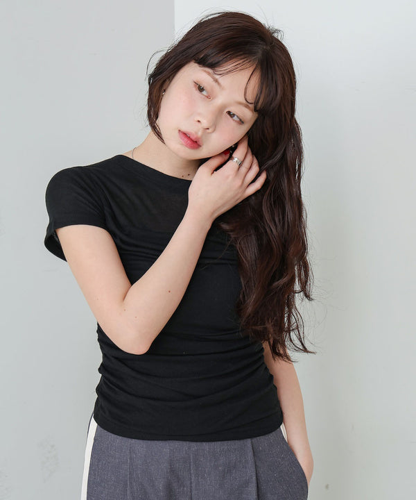 ドレープニットトップス