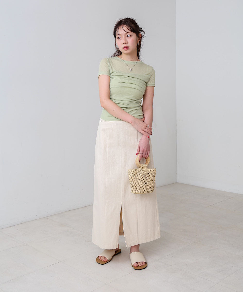 ドレープニットトップス