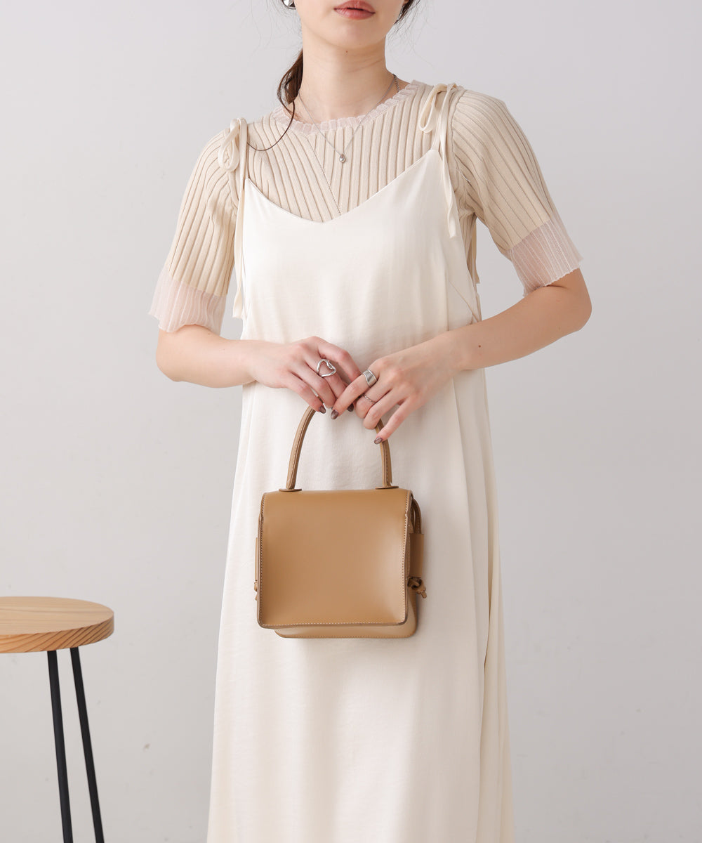 リボンサテンキャミワンピース