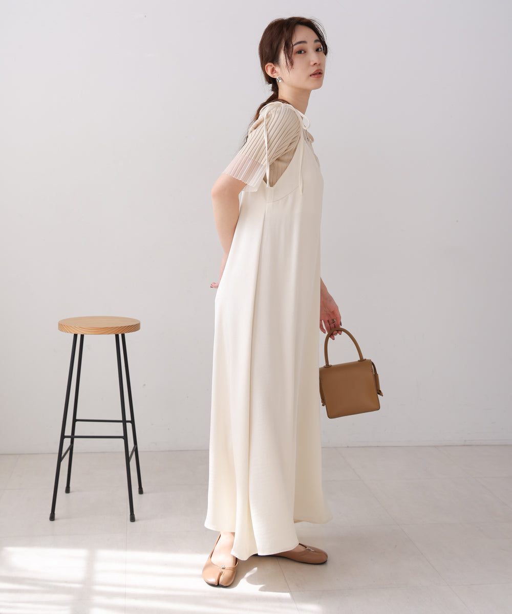 リボンサテンキャミワンピース