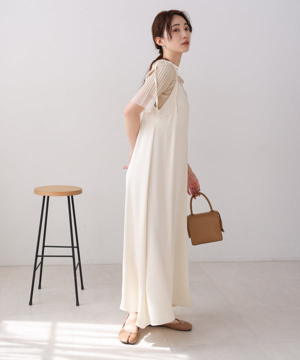 リボンサテンキャミワンピース