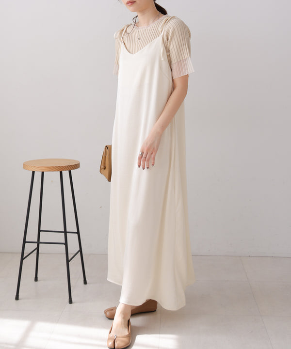 リボンサテンキャミワンピース