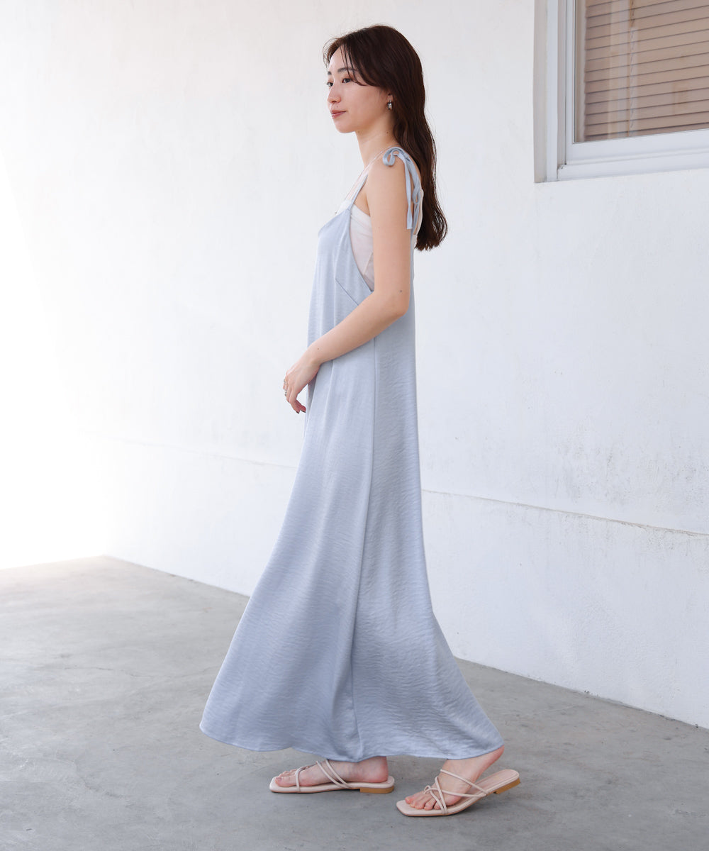リボンサテンキャミワンピース