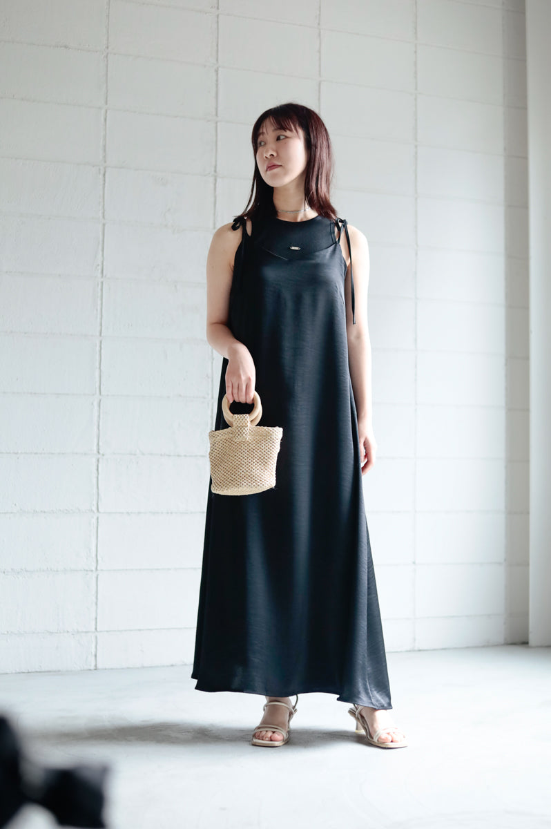 リボンサテンキャミワンピース