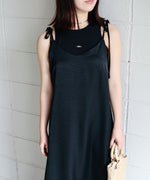 リボンサテンキャミワンピース