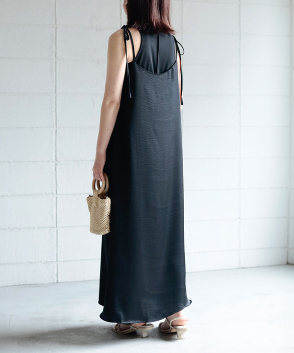リボンサテンキャミワンピース