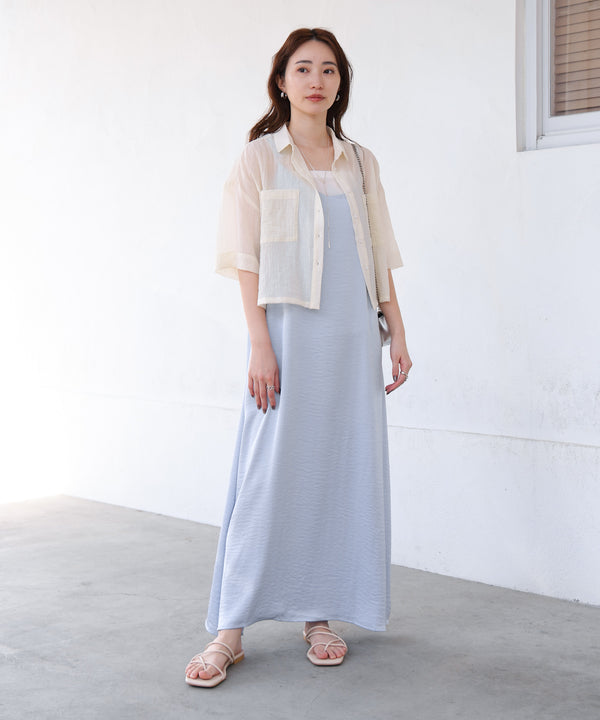 リボンサテンキャミワンピース