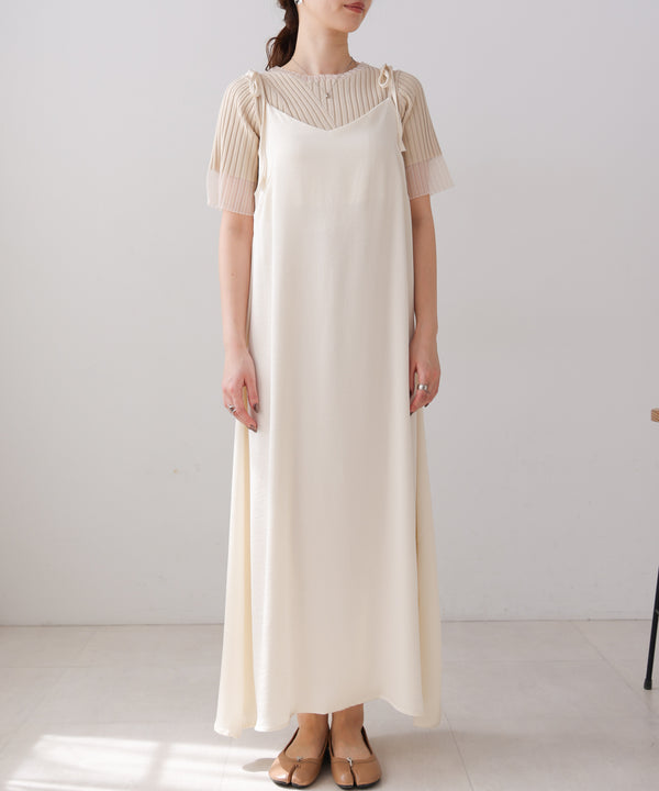 リボンサテンキャミワンピース