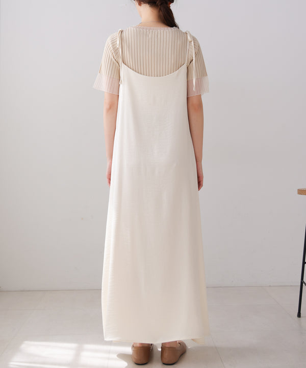 リボンサテンキャミワンピース