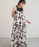 アートフラワー柄キャミワンピース