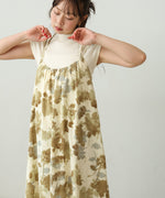 アートフラワー柄キャミワンピース