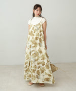 アートフラワー柄キャミワンピース