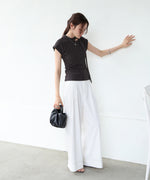 タイ付きコンパクトトップス