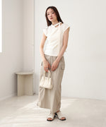 タイ付きコンパクトトップス