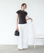 タイ付きコンパクトトップス