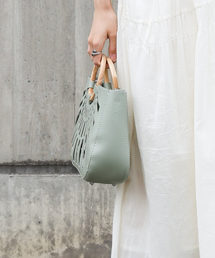 ２ＷＡＹポーチ付きニュアンスメッシュバンブーバッグ