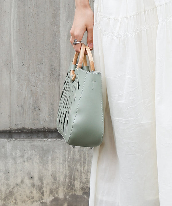 ２ＷＡＹポーチ付きニュアンスメッシュバンブーバッグ