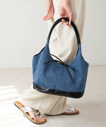 異素材リボントートバッグ