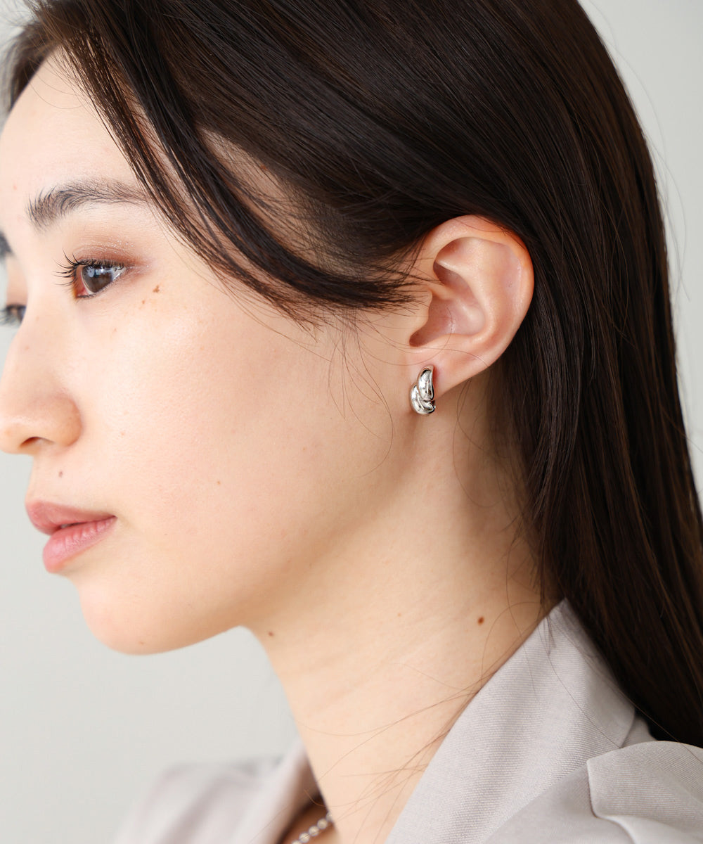 ダブルしずくメタルイアリング