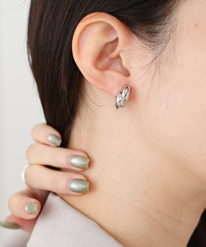 ダブルしずくメタルイアリング