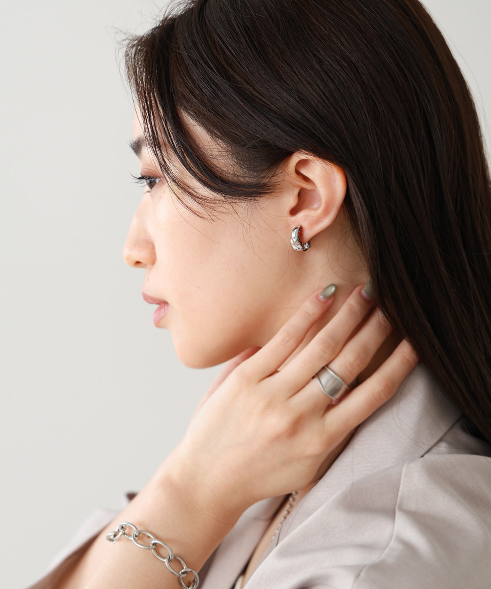 ダブルしずくメタルイアリング