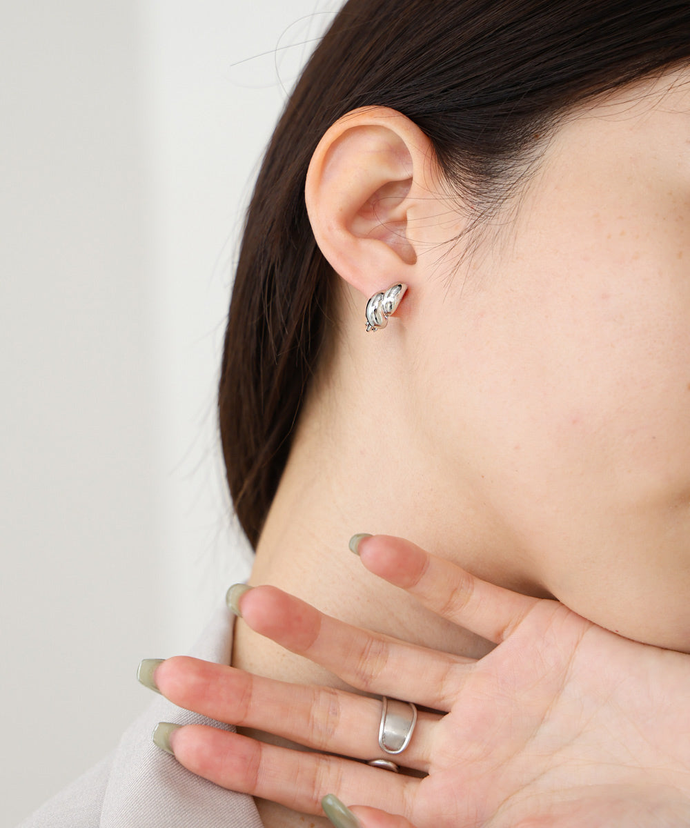 ダブルしずくメタルイアリング