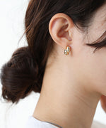 ダブルしずくメタルイアリング