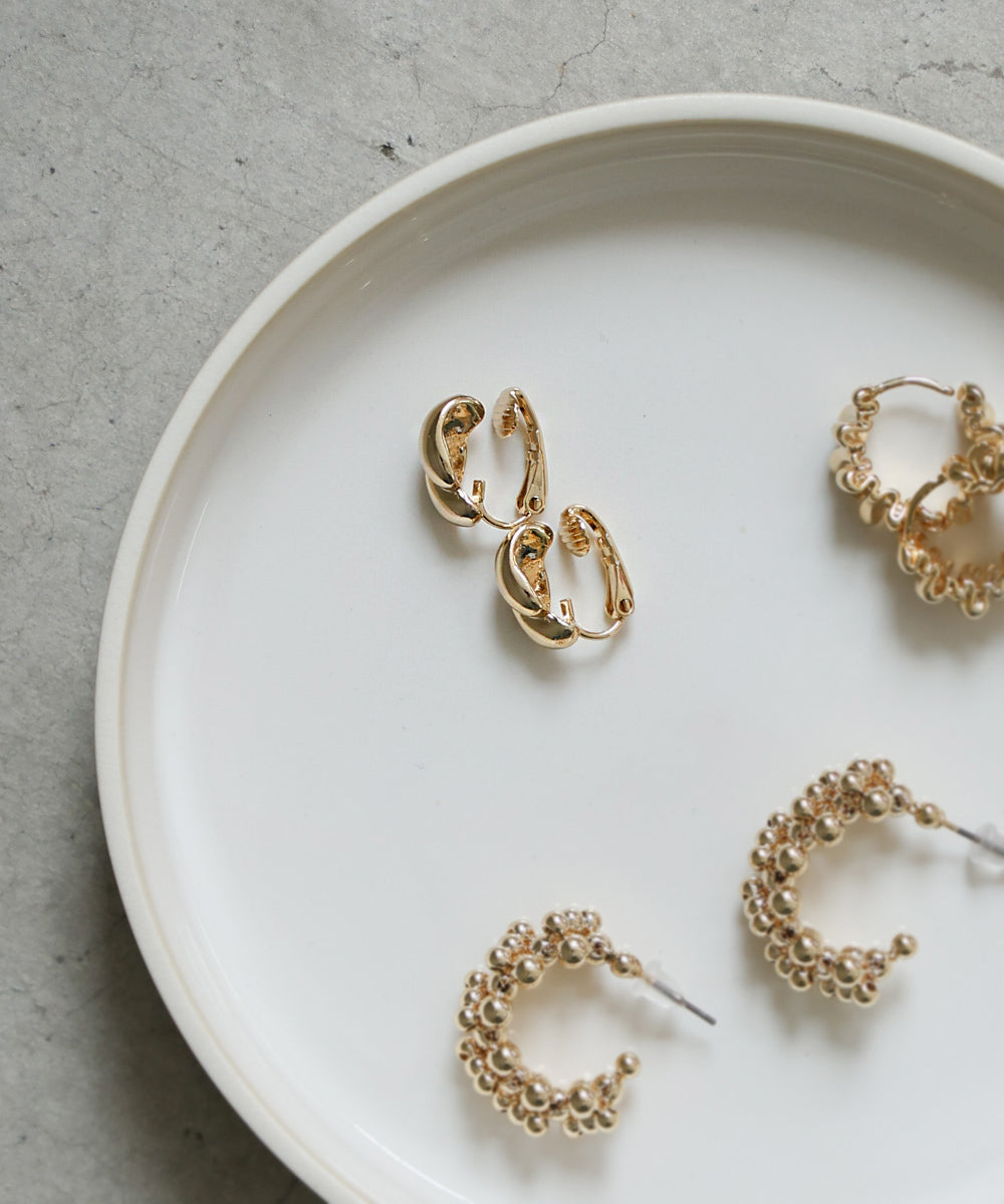 ダブルしずくメタルイアリング