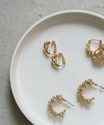 ダブルしずくメタルイアリング