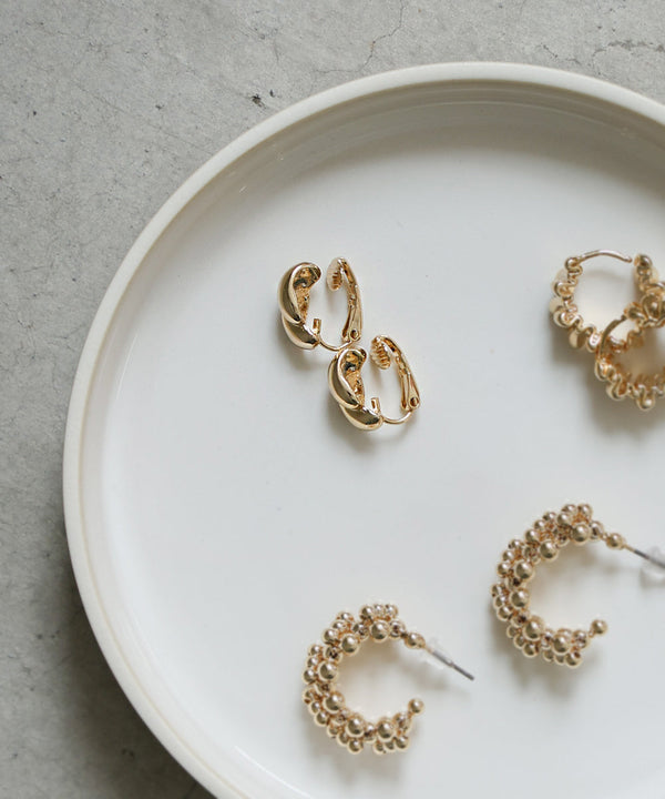 ダブルしずくメタルイアリング