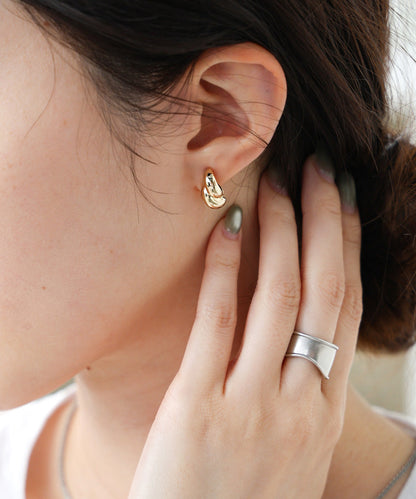 ダブルしずくメタルイアリング