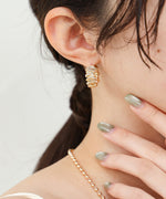 ニュアンスデザインフープピアス