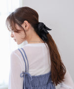 ボリュームリボン合皮スクエアシュシュ