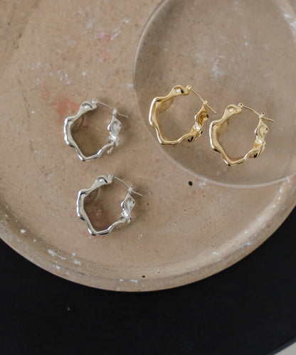 ニュアンスネジリフープピアス