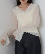 シアーフリルブラウス