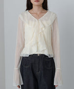 シアーフリルブラウス