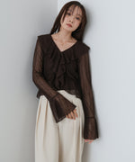 シアーフリルブラウス