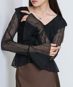 シアーフリルブラウス