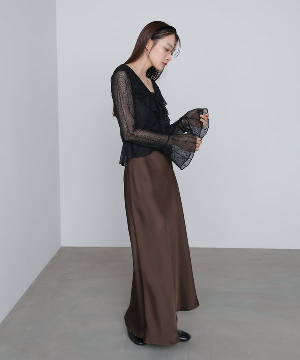 シアーフリルブラウス