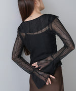 シアーフリルブラウス