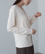 センターシャーリングカットソー