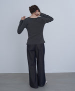 センターシャーリングカットソー